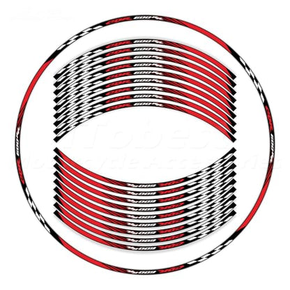 CBR 17 inch Wheel Rim Stickers Decals Tape Compatible with CBR600RR 2003-2025 F5 Motorcycle Reflective Rim Tapes Sticker Stripe (Red) - color: Red