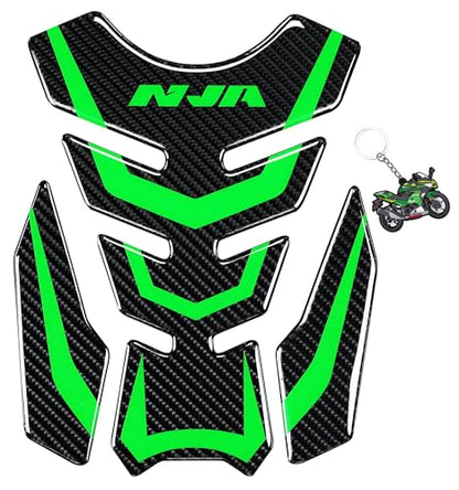 5D Real Carbon Fiber, Motorcycle Decal Vinyl Tank Protector, Tank Pad for NJ 650 ZX636 ZX600 ZX-10R ZX14 ZX1400 ZX14R ABS 1000 ZX100, 2 Pcs Per Set