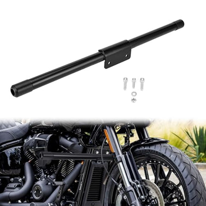 Wsays Crash Bar Front Flat-Out Bar Highway Engine Guard Compatible with Harley Softail Fat Boy FLFB/S Heritage FLHC/S Street Bob FXBB Breakout Low Rider S FXLRS 2018-2025 (Gloss Black)