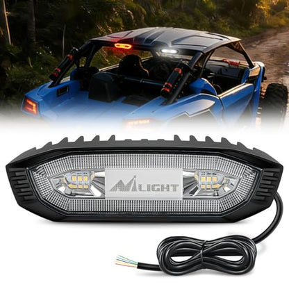 Nilight UTV LED Chase Brake Light Universal 1.75”-2.0” Roll Bar Mount Running Strobe Reverse Cargo Lights for ATV Can-Am Polaris RZR Dune Buggy Golf Cart Boat - color: UTV LED Chase Brake Light 1PCS