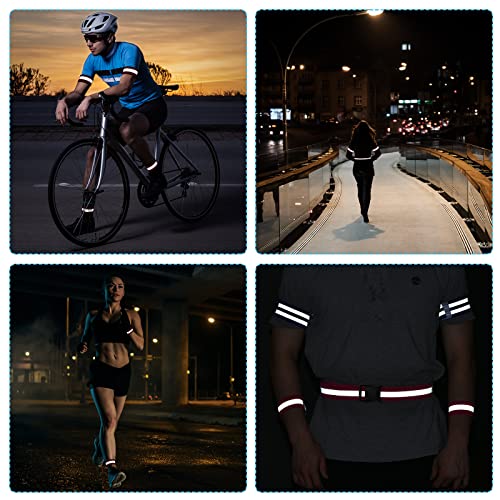 MECCANIXITY Reflective Bands for Arm - color: Black, size: 12x2 Inch