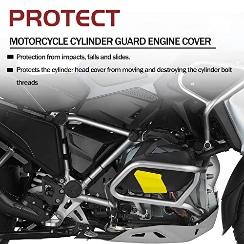 for BMW R1250GS Adv 40 Years GS LC R1250R Motorcycle Cylinder Head Guard R1250RS R1250C R1250RT R1250 R/RS/RT/C Engine Protector (Yellow Plate) - color: Yellow Plate