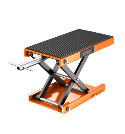 500KG Heavy Duty Motorcycle Scissor Lift, 150% Capacity 85mm-350mm Lift Range, Portable Maintenance Lift Table for Motorcycle, ATV, Scooter, Dirt Bike, with Optional Accessories