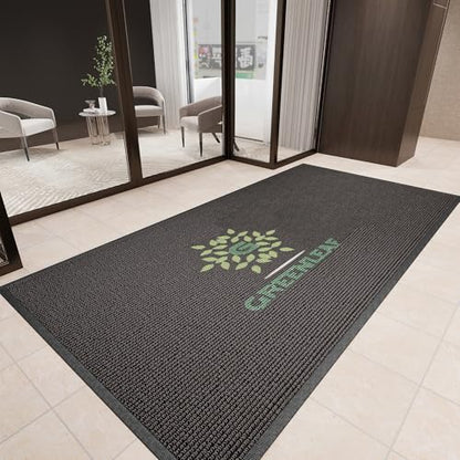 Custom Door Mats Personalized Commercial Floor Mat with Any Logo Text Entryway Welcome Doormat Non-Slip Rugs for Business Indoor Outdoor - size: 2' x 6' (Rectangular)