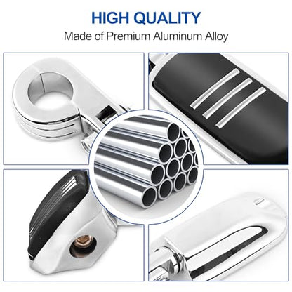 1.25" Motorcycle Highway Pegs Adjustable Engine Guard Pegs FootRest For Harley Touring Electra Road Glide Road King Street Glide Sportster 883 Dyna Softail Honda Suzuki Kawasaki Yamaha (Chrome 6) - color: Chrome Style 1