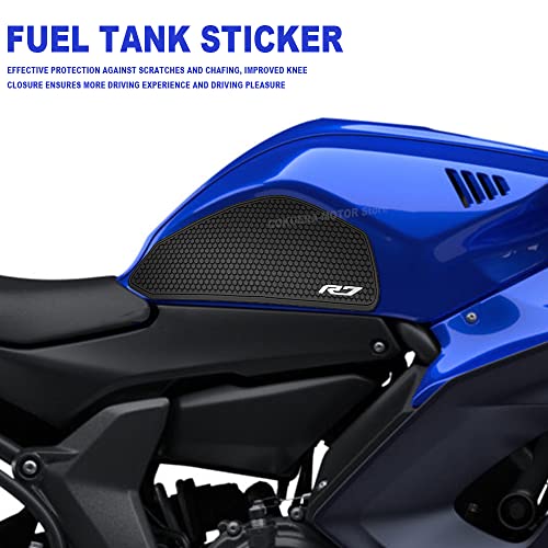 Motorcycle Gas Tank Protectors for YZFR7 R7 2022, Non-Slip Fuel Tank Sticker, Waterproof Fuel Tank Side Traction Pad for YZFR7 R7 2022
