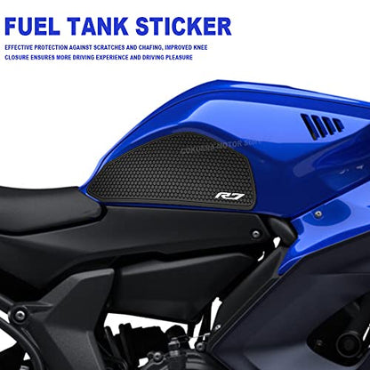 Motorcycle Gas Tank Protectors for YZFR7 R7 2022, Non-Slip Fuel Tank Sticker, Waterproof Fuel Tank Side Traction Pad for YZFR7 R7 2022