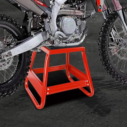 Big RED Motorcycle Stand Lift Dirt Bike Stand, 1000LBS Capacity Universal Detachable Maintenance Motorcycle Stand, Fit for Kawasaki Honda Yamaha - size: red dirt bike stand
