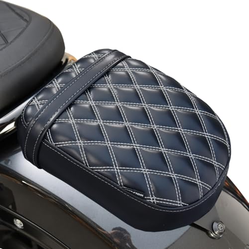 Motorcycle Passenger Comfort Seat Fit for CMX1100 Rebel 1100/DCT/SE 2021-2026, Leather Rear Saddle Back Cushion Pillion Pad, Black w/Gray Stitching - color: Rear - Black-B