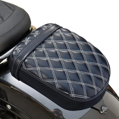 Motorcycle Passenger Comfort Seat Fit for CMX1100 Rebel 1100/DCT/SE 2021-2026, Leather Rear Saddle Back Cushion Pillion Pad, Black w/Gray Stitching - color: Rear - Black-B