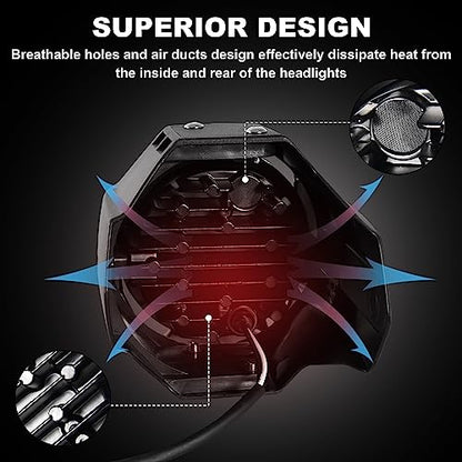 LED Auxiliary Lights Set for Versys-X300, Adjustable Front LED Driving Light Fog Light with Bracket for Kawasaki Versys-X300 2017-2023 Versys-X300 ABS 2017-2026, Replace #99994-0996