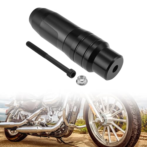 Frame Slider Anti-Crash Protector for Motorcycles 14.1 cm Aluminum Alloy Front Fork Wheel Fall Protection Guard Black 1 Pcs - color: Black