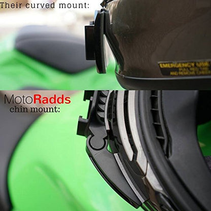 Universal Motorcycle Helmet Camera Mount, Snowmobile, Full Face Helmet Chin Mount for GoPro Compatible with Shoei, Ruroc, HJC, and More