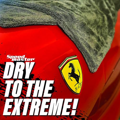 SPEED MASTER 26x36 The Notorious D.R.Y. Towel | 1,400 GSM | Ultra Absorbant | Duel Pile Twisted Microfiber | Rolled Edge to Avoid Potential Marring