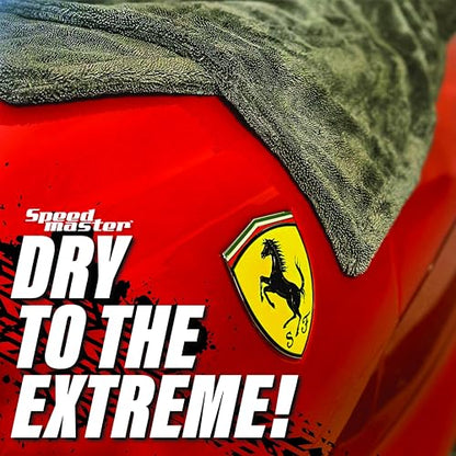 SPEED MASTER 26x36 The Notorious D.R.Y. Towel | 1,400 GSM | Ultra Absorbant | Duel Pile Twisted Microfiber | Rolled Edge to Avoid Potential Marring