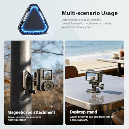 Magnetic Neck Brace with Limiting Rope for osmo Action 6/5/4,for GoPro Max Hero,for Insta360 and Other Wearable Cameras