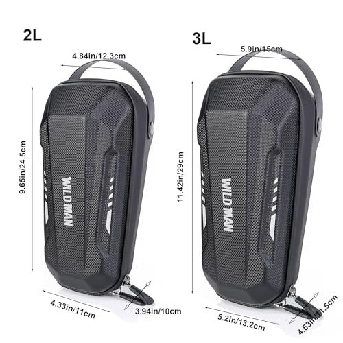 Scooter Storage Bag, Waterproof Scooters Handlebar EVA Hard Shell Bike Front Bag for Carrying Charger Tools Repair Tools