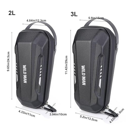 Scooter Storage Bag, Waterproof Scooters Handlebar EVA Hard Shell Bike Front Bag for Carrying Charger Tools Repair Tools