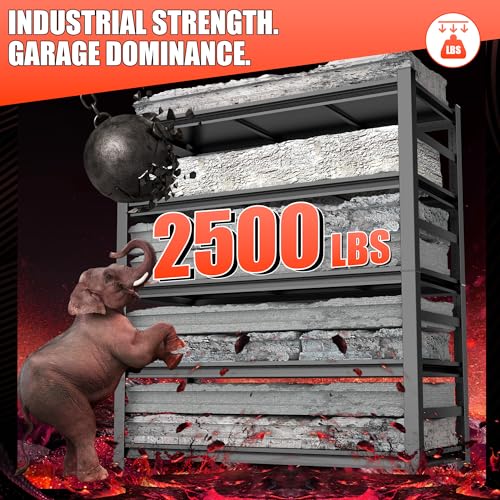 16"W Garage Shelving Unit, 2000 lbs Heavy Duty Storage Shelves Easy Assembly, 4-Tier Adjustable Metal Steel Utility Shelf Rack for Garage, Basement, Warehouse, 53.4" H x 15.8"W x 15.8"D - size: 4 Tier | 54" H x 16" W x 16" D