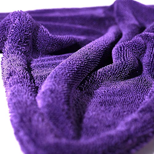Maxshine 20" x 24" Universal Purple Car Drying Towel – 1200 GSM Rinse-Free Double-Sided Microfiber – Plush, Super Absorbent Towel for Car Wash & Detailing - size: 20" x 24" Purple