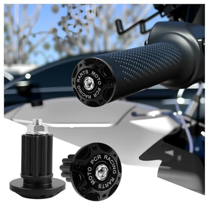 2026 New 2PCS Motorcycle Bar Ends Plugs,Anti-Scratch Handlebar End Plugs Fit 22 mm(7/8") Handlebars Grips,Universal Aluminum Alloy Handlebar End Caps Motorcycle Parts