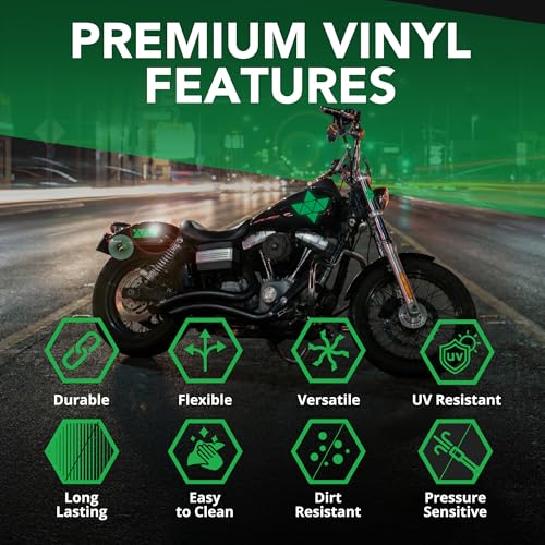 BRIGHT KNIGHT DECALS Reflective Stickers, 17pc Triangle Kit, Reflective Tape Outdoor Waterproof Motorcycle Helmet Stickers for Bikes, Scooters, and Hard Hats, Night Safety High Visibility - color: Green