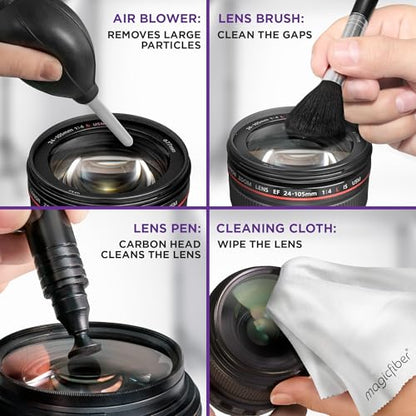 Altura Photo Camera Cleaning Kit - Lens Cleaner Spray, Brush, Pen, Blower, Microfiber Cleaning Cloths, Tissue Wipes for Canon Nikon Sony Fuji Olympus Pentax Sigma Tamron DSLR & Mirrorless Cameras - style: w/ 2 oz. Altura Photo Cleaning Solution