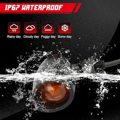 INNOGLOW Motorcycle Turn Signals, 2pcs Heavy Duty Incandescent Bulbs Amber Bullet Amoke Lens Indicators Blinkers Lights for Harley Davidson Suzuki Kawasaki Yamaha (Black) - color: Style-5