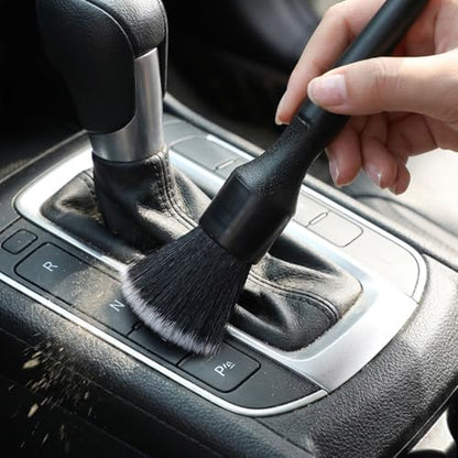 2PCS Ultra-Soft Car Detailing Brush Set, Scratch-Free Auto Interior & Exterior Cleaning Brushes with Comfortable Grip for Dashboard, Air Vents, Wheels, Leather Seats