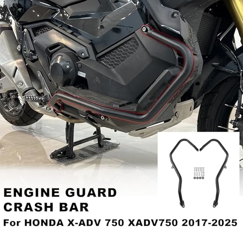 Motorcycle XADV 750 Engine Guard Highway Crash Bar Compatible with Honda X-ADV 750 2021 2022 2023 2024 2025 2026 Bumper Gas Tank Falling Protector (Matte Black) - color: Matte Black