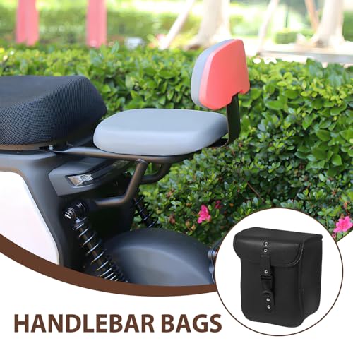 2pcs Motorcycle Handlebar Storage Bags Waterproof Front Fork Tool Pouches for Electric Bikes and Motorbikes, Compact Side Mount Riding Bags for Motorcycle Accessories