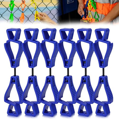 Glove Clips for Work Glove Holders - color: Double Zclip-blue Bd-aj123-6pcs