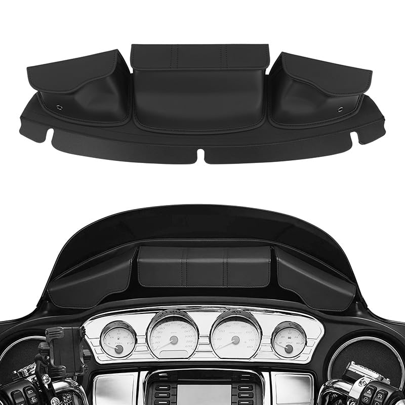 XMT-MOTO 3 Pocket Windshield Bag Pouch Fit for Harley Touring Electra Street Glide 2014-2023 - style: Fit for Harley Touring 2014-2023