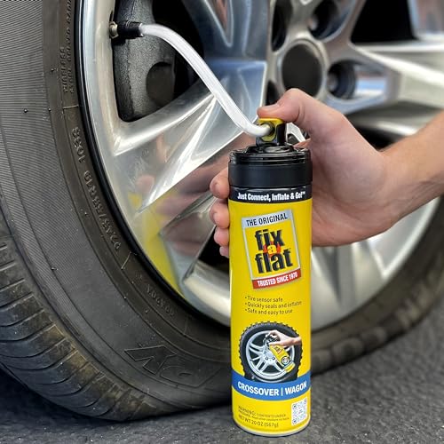 Fix-A-Flat S60430 Aerosol Emergency Flat Tire Repair and Inflator, for Large Tires, Eco-Friendly Formula, Universal Fit for All Cars and Small Trucks/SUVs, 20 oz. (Pack of 1) - size: 20oz