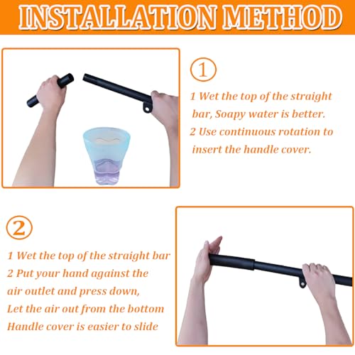 Taeku Foam Handle Grip Covers, 1 Pair Anti-Slip NPVC Tubing Sleeves Comfort Grip for Fitness Equipment, Garden Tools, Stroller Handles - color: 7 IN