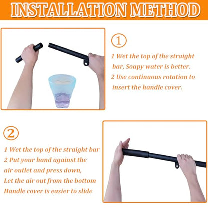 Taeku Foam Handle Grip Covers, 1 Pair Anti-Slip NPVC Tubing Sleeves Comfort Grip for Fitness Equipment, Garden Tools, Stroller Handles - color: 7 IN