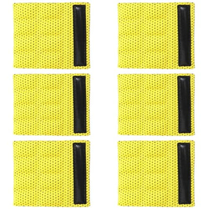 6PCS Chin Pads Foam Pad Set Strap Padding Replacements Universal Cushion Mats for Cycling Bike Bicycle Motorcycle Road Racing Riding Helmet - color: Yellow 6PCS