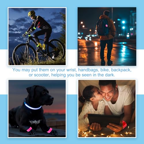 PATIKIL Reflective Slap Bands, Reflector Band Snap Bracelet Armbands High Visibility Safety Reflectors Wrist Strap Strips for Night Jogging Cycling Running - color: Silver