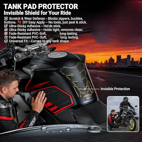 3D Motorcycle Tank Pad Gas Tank Protector Sticker Fuel Tank Protector Decal Pad Self-adhesive Protector Decoration Fuel Tank Pad Protector Sticker Pad Decals