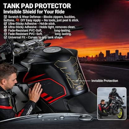 3D Motorcycle Tank Pad Gas Tank Protector Sticker Fuel Tank Protector Decal Pad Self-adhesive Protector Decoration Fuel Tank Pad Protector Sticker Pad Decals