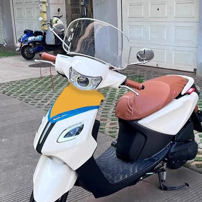 Motorcycle Windshield, Retro Front Wind Deflector, Multi-Purpose Motorcycle Windshield Screens, Clear Motorcycle Windscreen Extension Spoiler for Most Motorcycle, Electric Car, Scooter