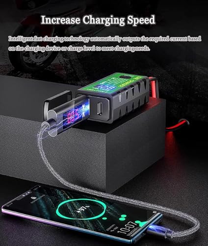 Motorcycle Phone Charger for Harley Davidson Road Glide 1998-2024 2025 2026, Motorcycle Waterproof Quickly Charging Adapter, Handlebar Mount USB Charger