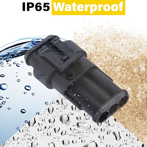 352 PCS Waterproof Car Electrical Connector Terminals, Automotive Connector Kit, Wire Connector Plug Kit, 1/2/3/4 Pin Connectors Male and Female for Car Truck Motorcycle Boat Marine