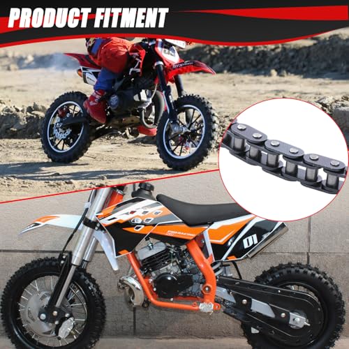 KAMIER T8F Drive Chain 10 Feet with Chain Breaker Tool Hevay Duty for Syx Moto SSR X-pro 50cc Pit Dirt Bike 43cc 47cc 49cc 2 Stroke Kids Mini Pocket Bike Chopper Razor Dirt Quad 4 Wheeler ATV Parts
