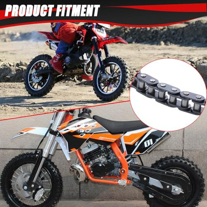 KAMIER T8F Drive Chain 10 Feet with Chain Breaker Tool Hevay Duty for Syx Moto SSR X-pro 50cc Pit Dirt Bike 43cc 47cc 49cc 2 Stroke Kids Mini Pocket Bike Chopper Razor Dirt Quad 4 Wheeler ATV Parts