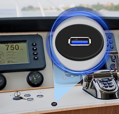 Single Port USB 3.0 Car Flush Mount Cable, USB Dash Mount Adapter Male to Female for Car Truck Boat Motorcycle Dashboard Panel 1ft - style: Single Port 1ft