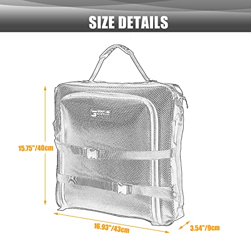 X3 Under Seat Storage Bag for Can-Am Maverick X3 2017-2025 | Large Capacity Tool Pouch Storage Bag Easy to Carry(BLUE PIPING) - color: BLUE PIPING