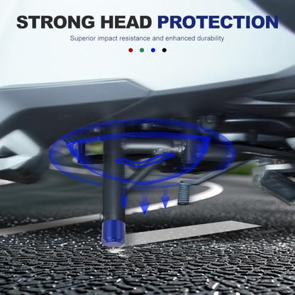 Xitomer Stylish 6061-T6 Aluminum Crash Bar Guard Balls - 4 Color Motorcycle Guardrail End Caps (Blue) - color: Blue