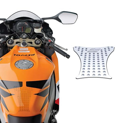 STOMPGRIP | Motorcycle Center Tank Pad Protector | Universal Fit | Old School | Volcano Clear - color: Clear