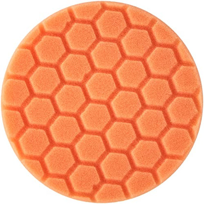 Chemical Guys BUFX_102_HEX5 Hex-Logic Medium-Heavy Cutting Pad, Orange, 5.5" Pad Made for 5" Backing Plates, 1 Pad Included - size: 5.5 Inch Pad (1 Pack), style: Medium Cutting